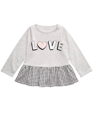 First Impressions Baby Girls Love Peplum Top Gray Size 3-6M