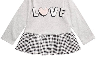 First Impressions Baby Girls Love Peplum Top Gray Size 3-6M