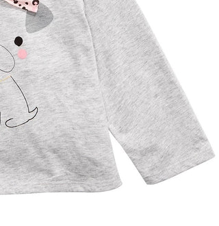 First Impressions Baby Girl's Dog Bow T-Shirt Gray Size 12 Months