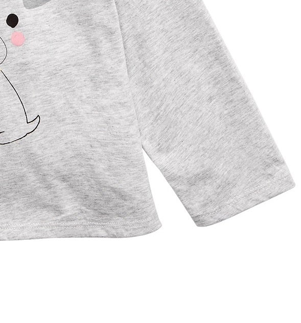 First Impressions Baby Girl's Dog Bow T-Shirt Gray Size 24 Months