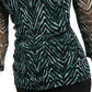 INC International Concepts Women's Double Layer V Neck Top Green Size Petite Medium