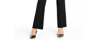Alfani Women's Slit Hem Boot Cut Pants Black Size 4