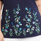 Karen Scott Women's Garden Treasure Floral-Print Top Navy Size Medium