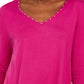 JM Collection Women's Mixed Media Studs Top Pink Size X-Small