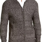 Tasso Elba Men's Full-Zip Marled Sweater Black Size Small