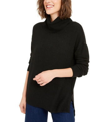 Bar III Women's Becca Tilley x Turtleneck High-Low Sweater Black Size X- Small