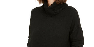 Bar III Women's Becca Tilley x Turtleneck High-Low Sweater Black Size X- Small
