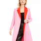 Bar III Women's Becca Tilley X Double Breasted Duster Jacket Pink Size Medium