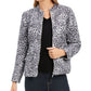 Charter Club Women's Animal-Print Jacket White Size Small