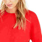 Bar III Women's Red Long Sleeve Crew Neck Sweater Red Size Small