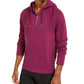 INC International Concepts Men's Hooded Quarter Zip Sweater Classic Purple Size Small