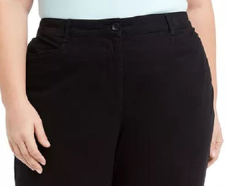 Karen Scott Women's Plus Stretch Tummy Control Capri Pants Black Size 20W