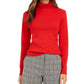 Charter Club Women's Pima Turtleneck Top Red Size Medium