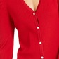 INC International Concepts Women's Puff Sleeve Cardigan Red Size Large