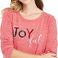 Style & Co Women's Joyful Graphic Sweatshirt Red Size X-Small