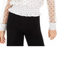 Bar III Women's Becca Tilley X Polka Dot Smocked Waist Top White Size Large