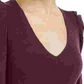 INC International Concepts Women's Burgundy V Neck Tunic Sweater Red Size Small
