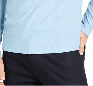 Alfani Men's Lightweight Ribbed Quarter Zip Pullover Navy Size Small