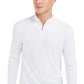 Alfani Men's Lightweight Ribbed Quarter-Zip Pullover White Size Small