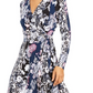 INC International Concepts Women's Printed Wrap Dress Black Size Small