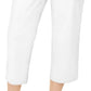 Charter Club Women's Cropped Twill Pants White Size 4
