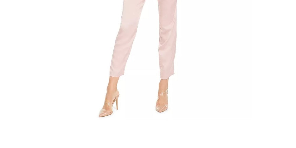 INC International Concepts Women's Button Front Jumpsuit Black Size 14