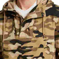 Sun + Stone Men's Camouflage Long Sleeve Mock Classic Fit Quarter Zip Cotton Sweater Beige Size X-Large