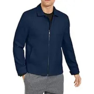 Alfani Men's Full-Zip Jacket Dark Blue Size Medium