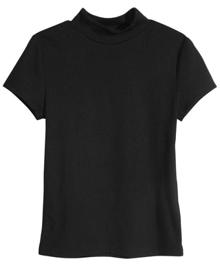 Epic Threads Big Girls Ribbed T-Shirt Black Size Small