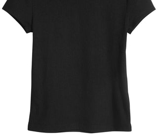 Epic Threads Big Girls Ribbed T-Shirt Black Size Small