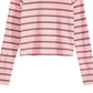 Epic Threads Big Girls Striped Top Pink Size Medium