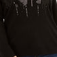 INC International Concepts Women's Sequin Crewneck Sweater Black Size 4X