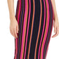 Bar III Women's Metallic Striped Pencil Skirt Pink Size X-Large