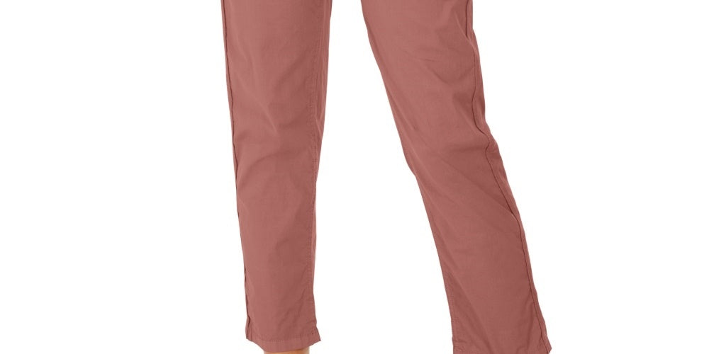 Style & Co Women's Pull On Cuffed Utility Pants Orange Size 10