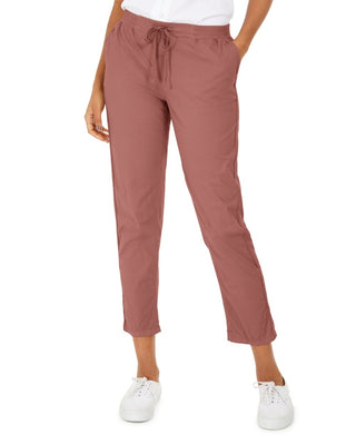 Style & Co Women's Pull On Cuffed Utility Pants  Orange Size 16