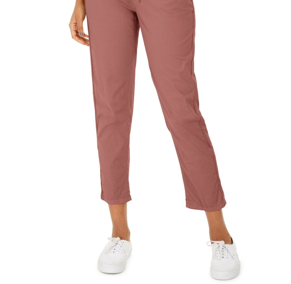 Style & Co Women's Pull On Cuffed Utility Pants  Orange Size 16