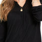 Style & Co Women's Crochet Yoke Top Black Size X-Large