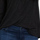 Style & Co Women's Crochet Yoke Top Black Size X-Large