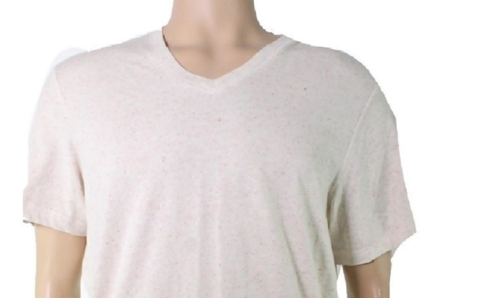 Sun Stone Men's T-Shirt Beige Red Oat Cody V-Neck Beige khaki Size Small