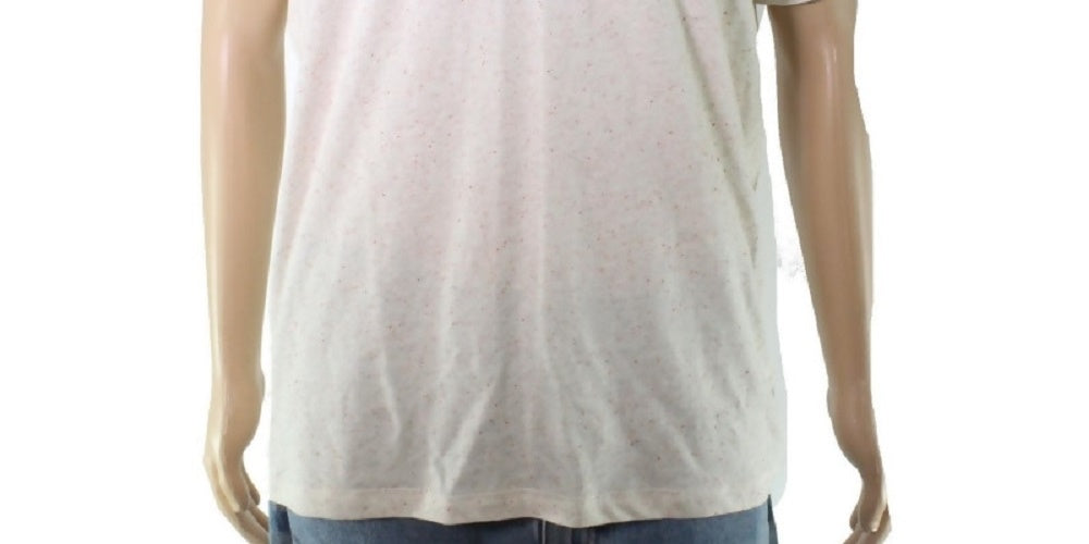 Sun Stone Men's T-Shirt Beige Red Oat Cody V-Neck Beige khaki Size Small
