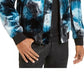 INC International Concepts Men's Velvet Tie Dye Bomber Jacket Navy Size Small