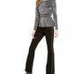 INC International Concepts Women's Draped Metallic Top Black Size Medium