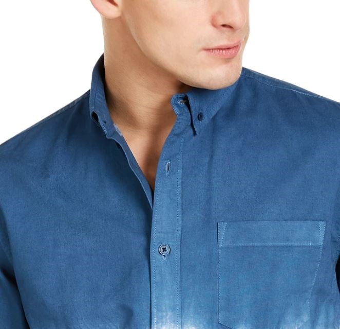 Sun + Stone Men's Horizon Tie Dye Shirt Navy Size XX-Large