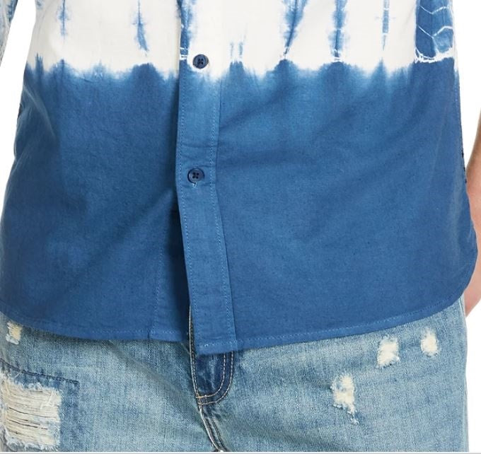Sun + Stone Men's Horizon Tie Dye Shirt Navy Size XX-Large