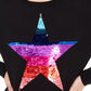 INC International Concepts Women's Sequin Star Sweater Black Size X-Small