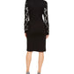 INC International Concepts Women's Sequin Wrap Sweater Dress Black Size X-Small