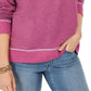 Style & Co Women's Contrast Stitched Sweatshirt Purple Size Medium