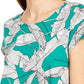 Alfani Women's Printed T Shirt Green Size XX-Large
