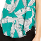 Alfani Women's Printed T Shirt Green Size XX-Large