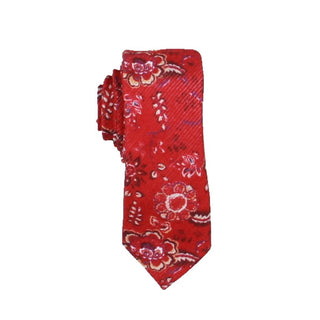 Bar III Men's Turner Floral Business Neck Tie Red Size Regular